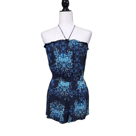 Seafolly Sunflower Floral Halter / Strapless Jumpshort Playsuit - Picture 4 of 10